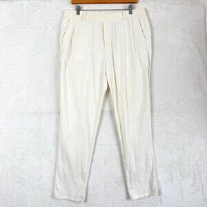 James Perse Cotton Linen Corduroy Pull On Relaxed Pants Womens 4 US XL Cream
